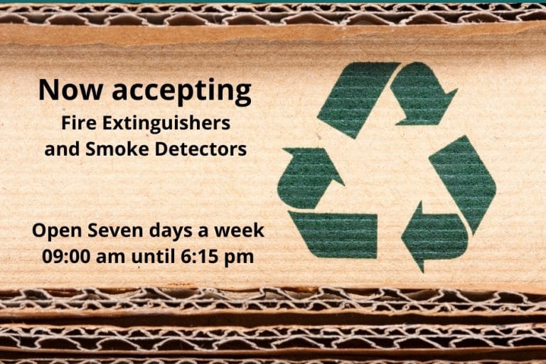 Richmond Recycling Depot now accepting Fire Extinguishers and Smoke Detectors