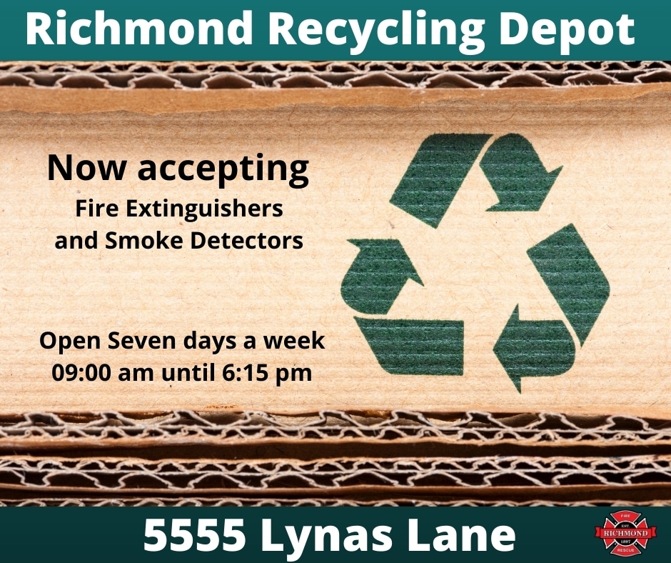 Richmond Recycling Depot now accepting Fire Extinguishers and Smoke Detectors