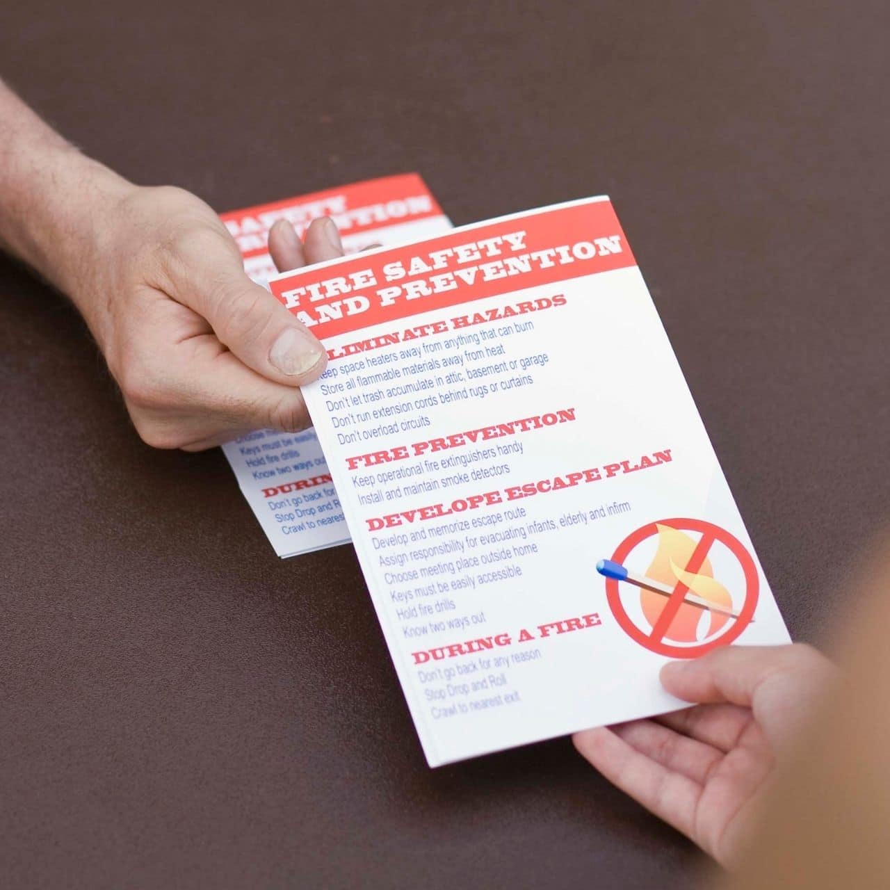 A household reviewing a home fire escape plan